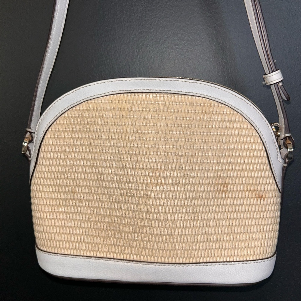 Kate Spade Sylvia Straw Dome Crossbody EXCELLENT Condition - Picture 8 of 16